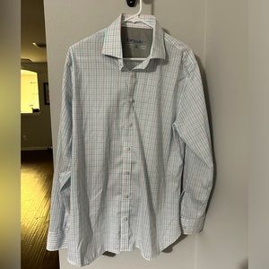 Twillory 16.5 34-35 Performance Tailored Fit Dress Shirt (Plaid)